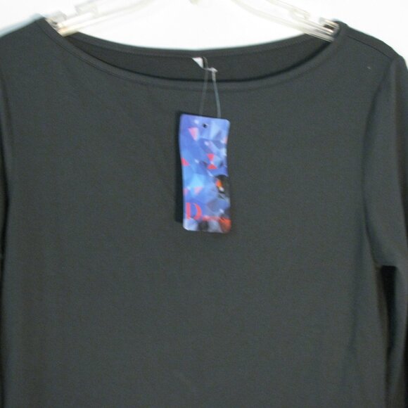 * Dmnzns Dark Gray Top Medium NWT Athletic Yoga Crop - Picture 2 of 3